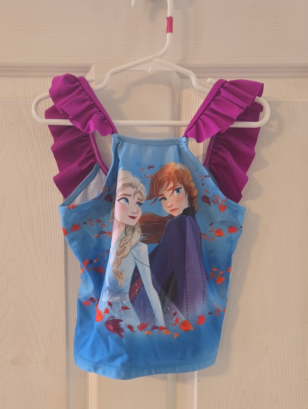 Frozen Ruffle Strap Swim Top